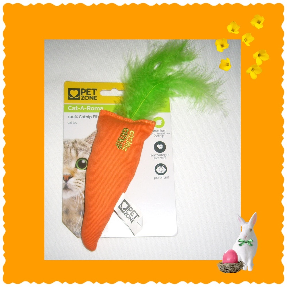 Cat-A-Roma Carrot Catnip Filled Kicker Cat Toy